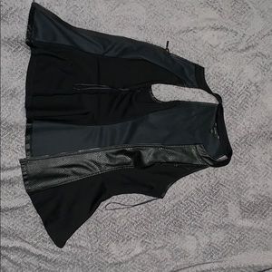 Leather/material zip top